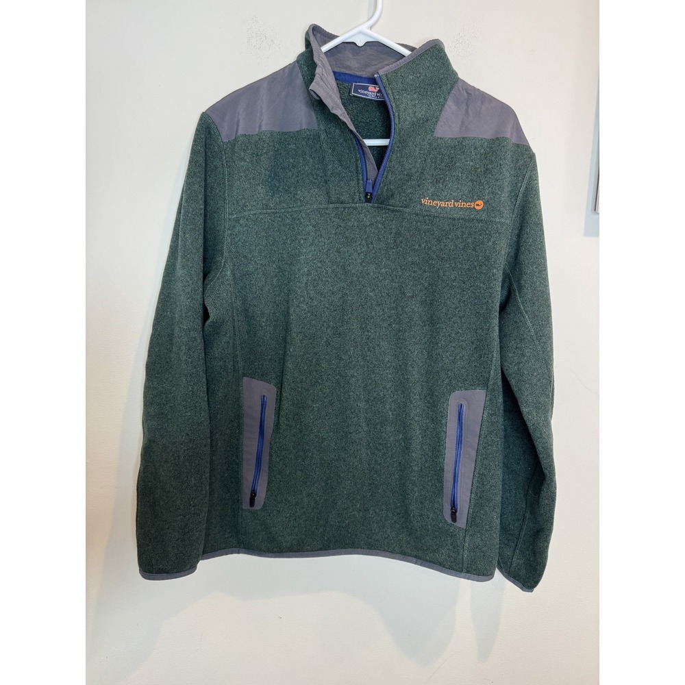 Vineyard Vines Pullover Mens Medium Quarter Zip Fleece Jacket Outdoors